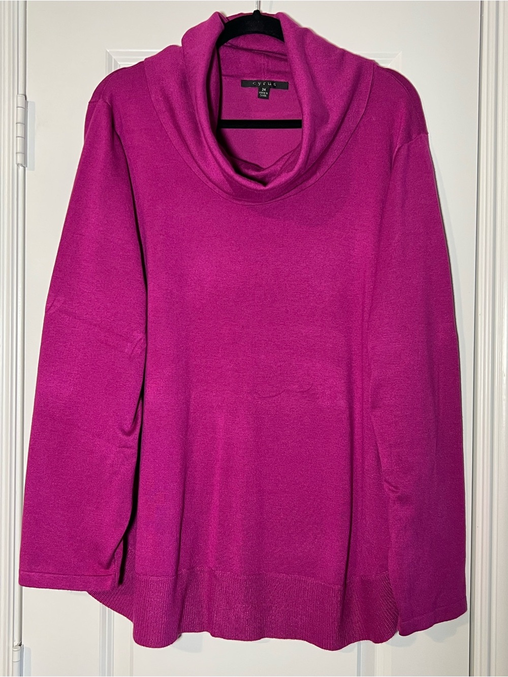 Fuchsia Cowl Neck Sweater
